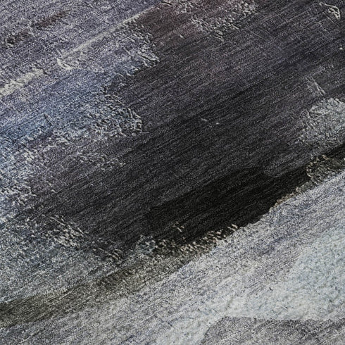 8' X 10' Brown And Ivory Abstract Washable Area Rug With UV Protection