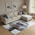 8' X 10' Brown And Ivory Abstract Washable Area Rug With UV Protection