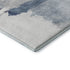 8' Blue And Ivory Abstract Washable Round Rug With UV Protection