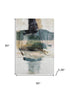5' X 8' Green And Ivory Abstract Washable Area Rug With UV Protection