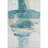 5' X 8' Teal And Ivory Abstract Washable Area Rug With UV Protection