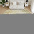 8' Sage And Ivory Abstract Washable Round Rug With UV Protection