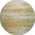 8' Sage And Ivory Abstract Washable Round Rug With UV Protection