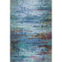5' X 8' Blue And Purple Abstract Washable Area Rug With UV Protection