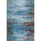 8' X 10' Blue And Purple Abstract Washable Area Rug With UV Protection