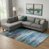 8' X 10' Blue And Purple Abstract Washable Area Rug With UV Protection