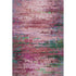 8' X 10' Pink And Green Abstract Washable Area Rug With UV Protection