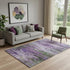 5' X 8' Purple And Green Abstract Washable Area Rug With UV Protection