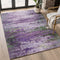 8' X 10' Purple And Green Abstract Washable Area Rug With UV Protection