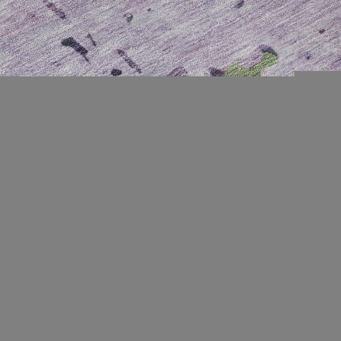8' X 10' Purple And Green Abstract Washable Area Rug With UV Protection