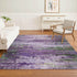 8' X 10' Purple And Green Abstract Washable Area Rug With UV Protection