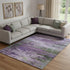 8' X 10' Purple And Green Abstract Washable Area Rug With UV Protection
