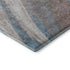 5' X 8' Brown And Blue Abstract Washable Area Rug With UV Protection