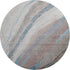 8' Brown And Blue Abstract Washable Round Rug With UV Protection
