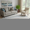 8' Brown And Blue Abstract Washable Round Rug With UV Protection