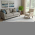 8' Brown And Blue Abstract Washable Round Rug With UV Protection