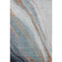5' X 8' Blue And Copper Abstract Washable Area Rug With UV Protection