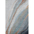 8' X 10' Blue And Copper Abstract Washable Area Rug With UV Protection