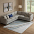 8' X 10' Blue And Copper Abstract Washable Area Rug With UV Protection