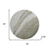 8' Pewter And Gray Abstract Washable Round Rug With UV Protection