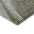 8' Pewter And Gray Abstract Washable Round Rug With UV Protection