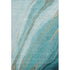 8' X 10' Turquoise And Teal Abstract Washable Area Rug With UV Protection