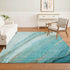 8' X 10' Turquoise And Teal Abstract Washable Area Rug With UV Protection