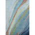 5' X 8' Blue And Copper Abstract Washable Area Rug With UV Protection