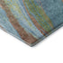 5' X 8' Blue And Copper Abstract Washable Area Rug With UV Protection