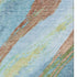 5' X 8' Blue And Copper Abstract Washable Area Rug With UV Protection