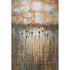 5' X 8' Rust And Gray Abstract Washable Area Rug With UV Protection