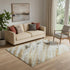 5' X 8' Rust And Gray Abstract Washable Area Rug With UV Protection
