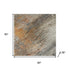 5' X 8' Brown And Gray Abstract Washable Area Rug With UV Protection