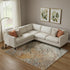 8' X 10' Brown And Gray Abstract Washable Area Rug With UV Protection