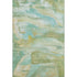 8' X 10' Green And Teal Abstract Washable Area Rug With UV Protection