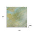 8' X 10' Green And Teal Abstract Washable Area Rug With UV Protection