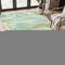 9' X 12' Green And Teal Abstract Washable Area Rug With UV Protection