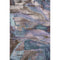 5' X 8' Coffee And Blue Abstract Washable Area Rug With UV Protection