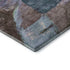 5' X 8' Coffee And Blue Abstract Washable Area Rug With UV Protection