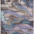5' X 8' Coffee And Blue Abstract Washable Area Rug With UV Protection