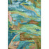 8' X 10' Teal And Blush Abstract Washable Area Rug With UV Protection