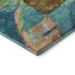 8' X 10' Teal And Blush Abstract Washable Area Rug With UV Protection