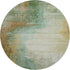 8' Sage And Brown Abstract Washable Round Rug With UV Protection
