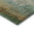 8' Sage And Brown Abstract Washable Round Rug With UV Protection