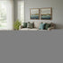 8' Sage And Brown Abstract Washable Round Rug With UV Protection