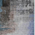 5' X 8' Brown And Blue Abstract Washable Area Rug With UV Protection