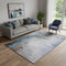5' X 8' Brown And Blue Abstract Washable Area Rug With UV Protection