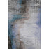 5' X 8' Brown And Blue Abstract Washable Area Rug With UV Protection