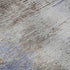 8' Brown And Blue Abstract Washable Round Rug With UV Protection