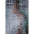 5' X 8' Blue And Brown Abstract Washable Area Rug With UV Protection